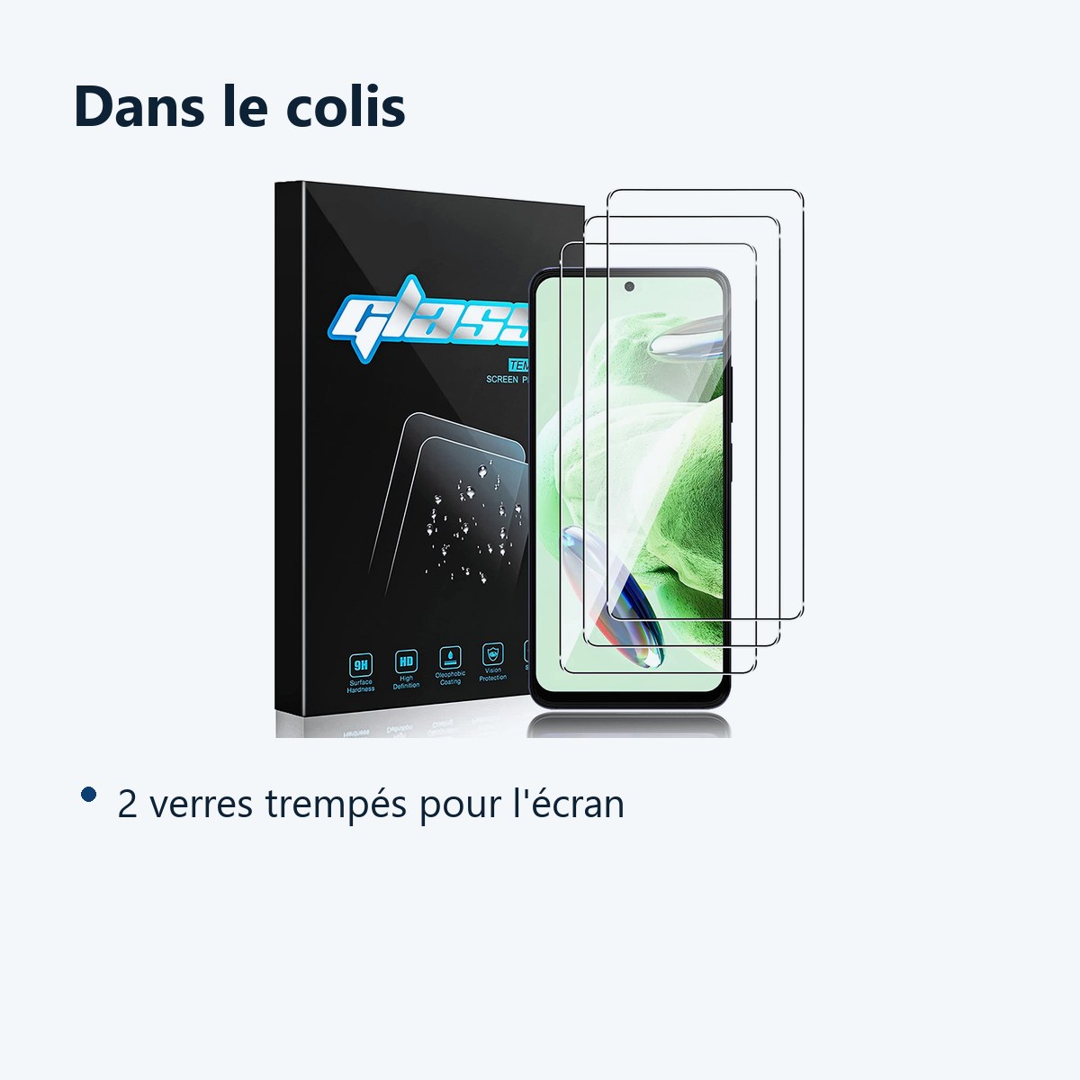 Contenu du colis – Verres Trempes X3 Pour Xiaomi Redmi Note 12 5G