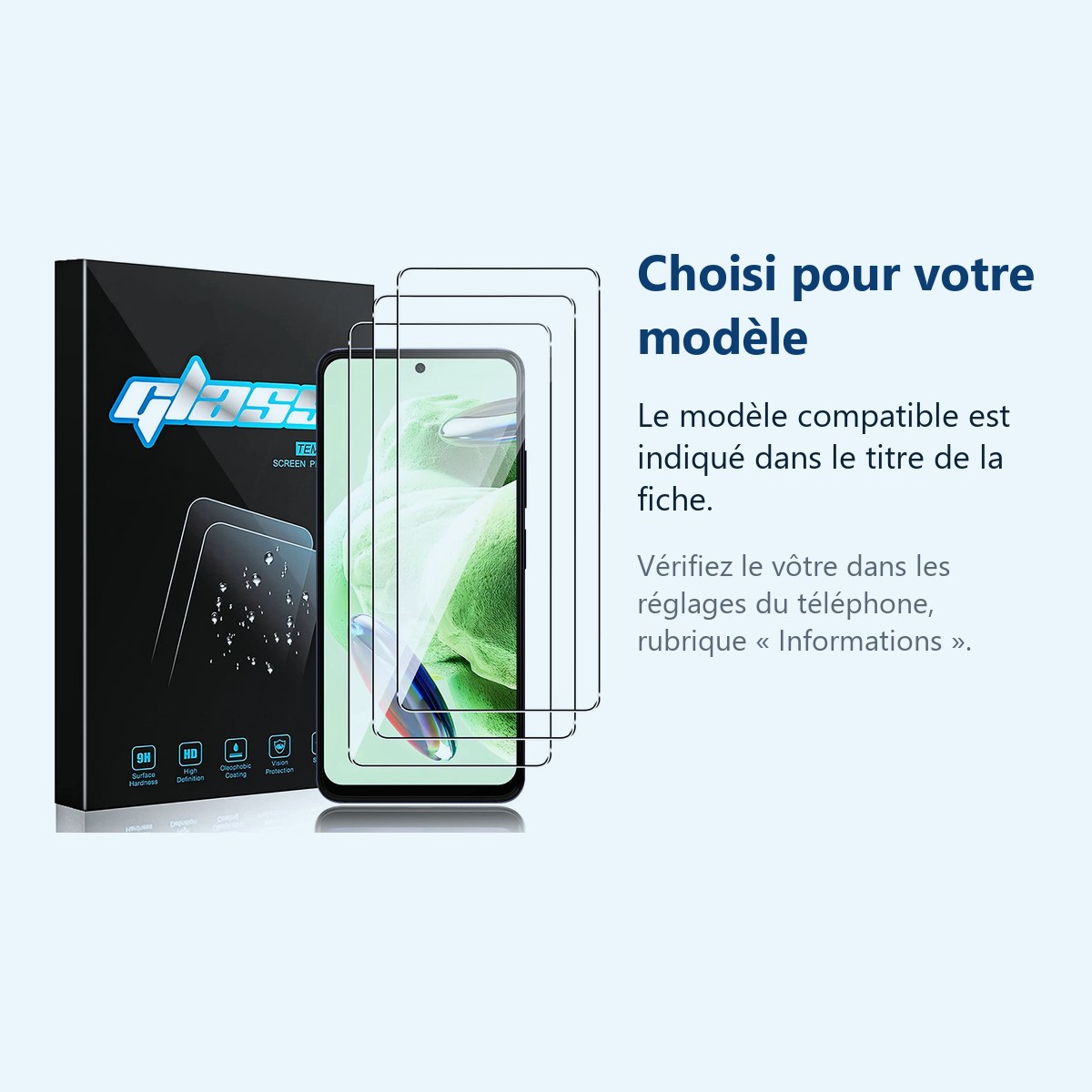 Accessoire ajusté au modèle exact – Verres Trempes X3 Pour Xiaomi Redmi Note 12 5G