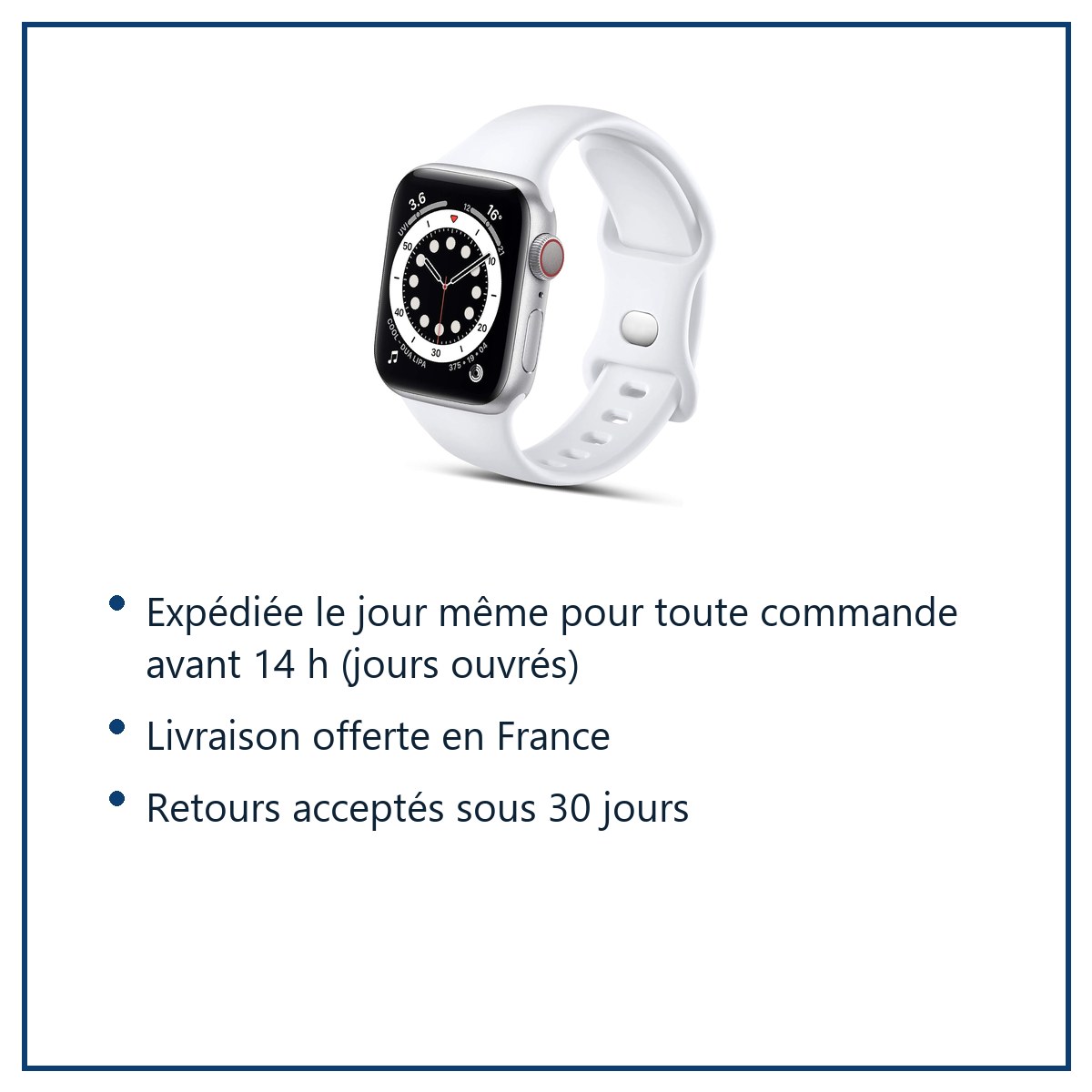 Expédition le jour même, livraison offerte, retours sous 30 jours – Bracelet compatible apple watch 42mm 44mm 45mm 49mm Serie