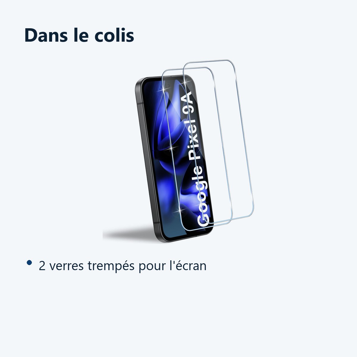 Contenu du colis – Verres Trempes X2 Pour Google Pixel 9a