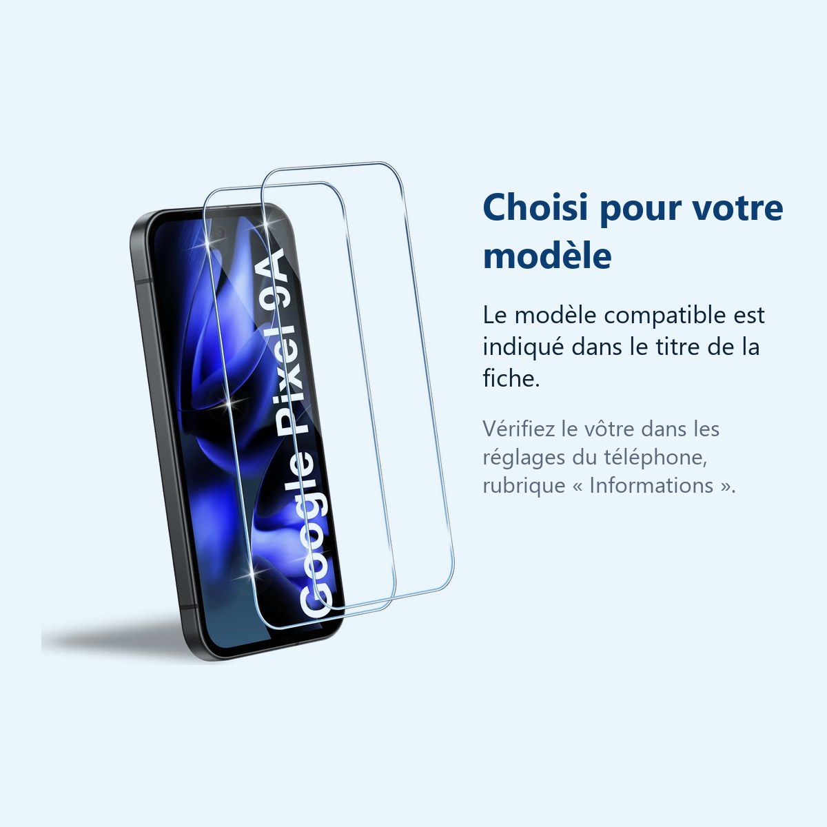 Accessoire ajusté au modèle exact – Verres Trempes X2 Pour Google Pixel 9a
