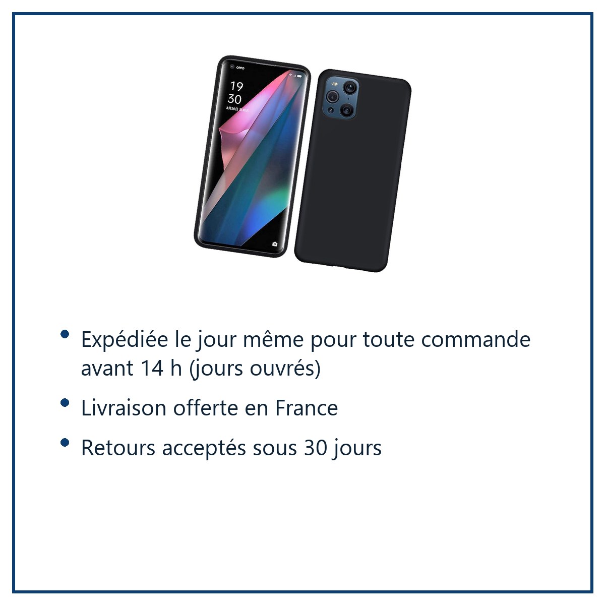 Expédition le jour même, livraison offerte, retours sous 30 jours – Coque Silicone Noir Pour Oppo Find X3 Neo
