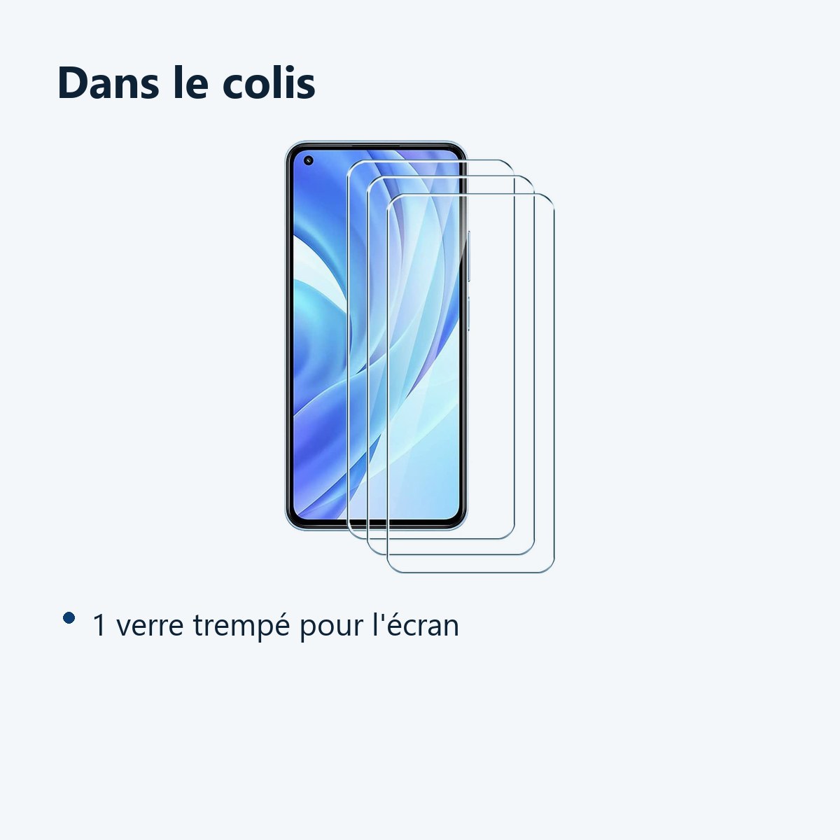Contenu du colis – Verres Trempe X3 Pour Xiaomi Mi 11 Lite