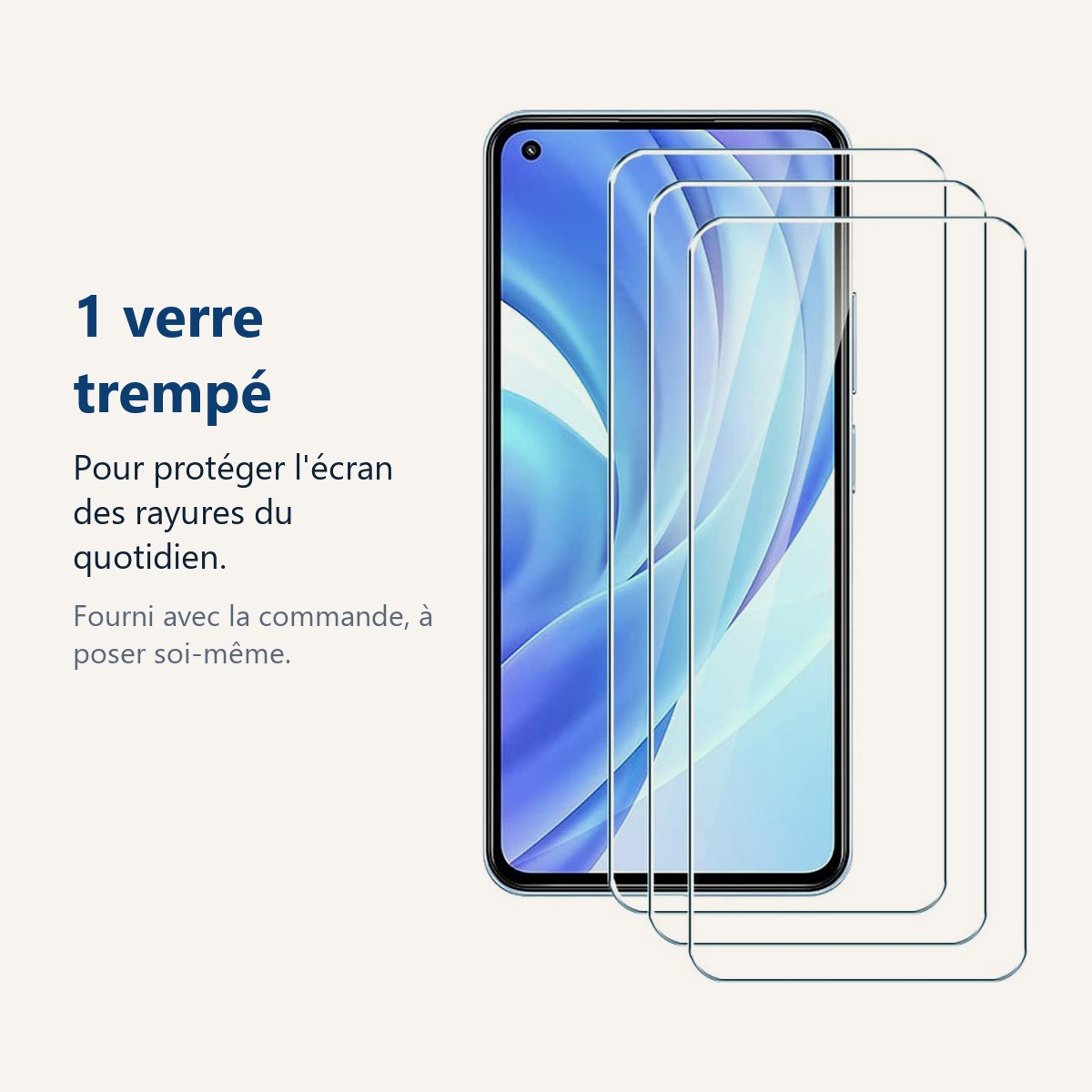 Verre trempé pour protéger lécran – Verres Trempe X3 Pour Xiaomi Mi 11 Lite