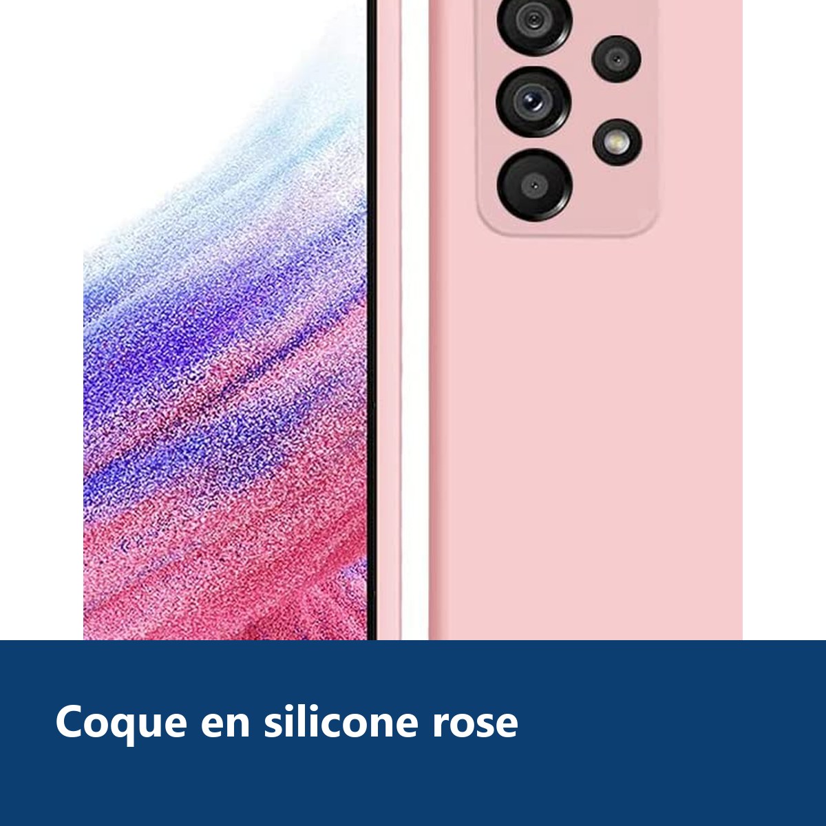 Vue de détail – Coque Silicone Rose Pour Samsung A53 5G
