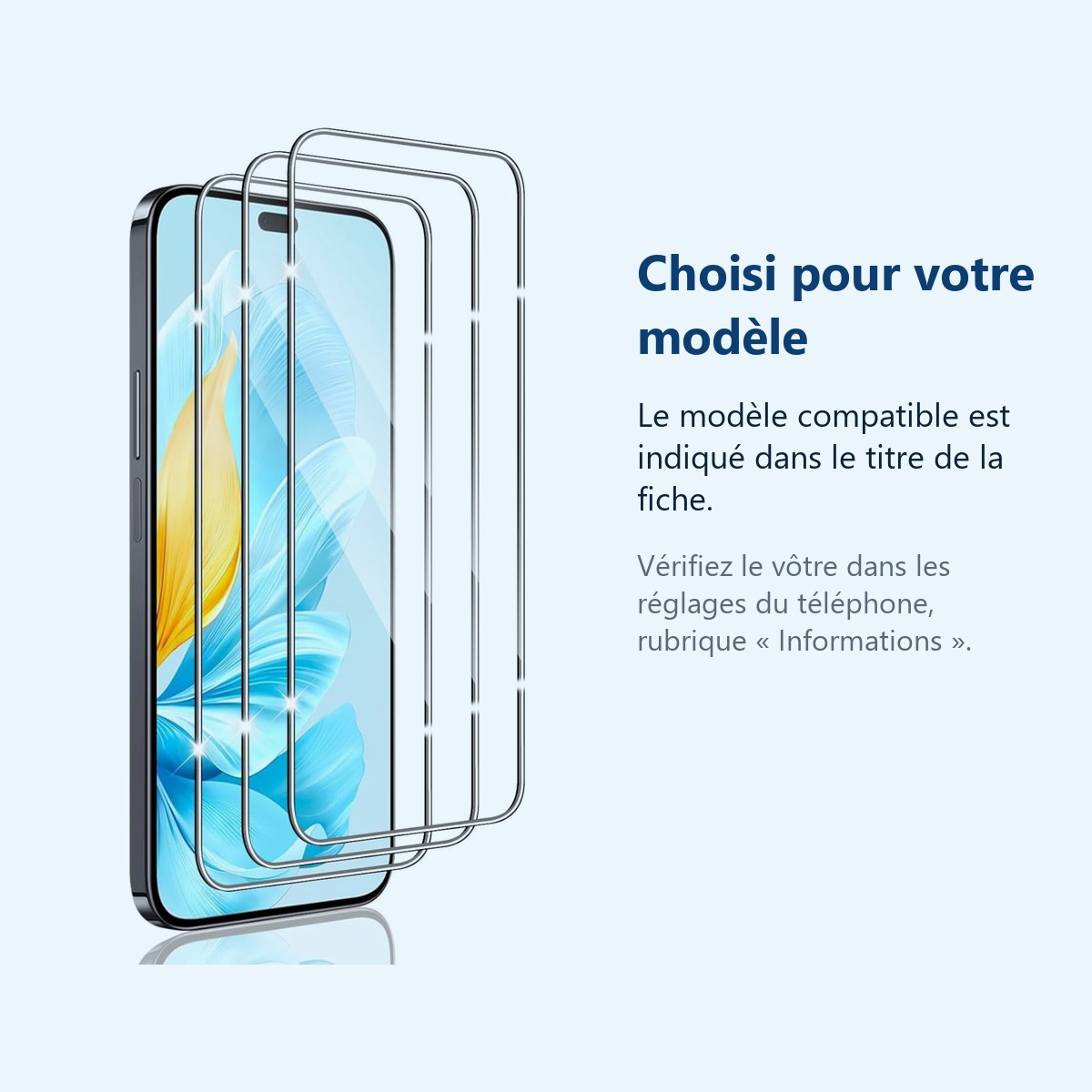 Accessoire ajusté au modèle exact – Verres Trempes X3 Pour Honor 200 Lite