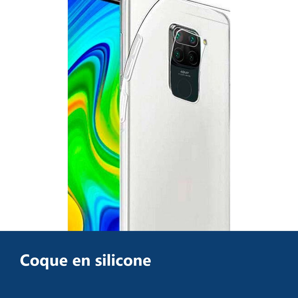 Vue de détail – Coque Silicone pour Xiaomi Redmi Note 9