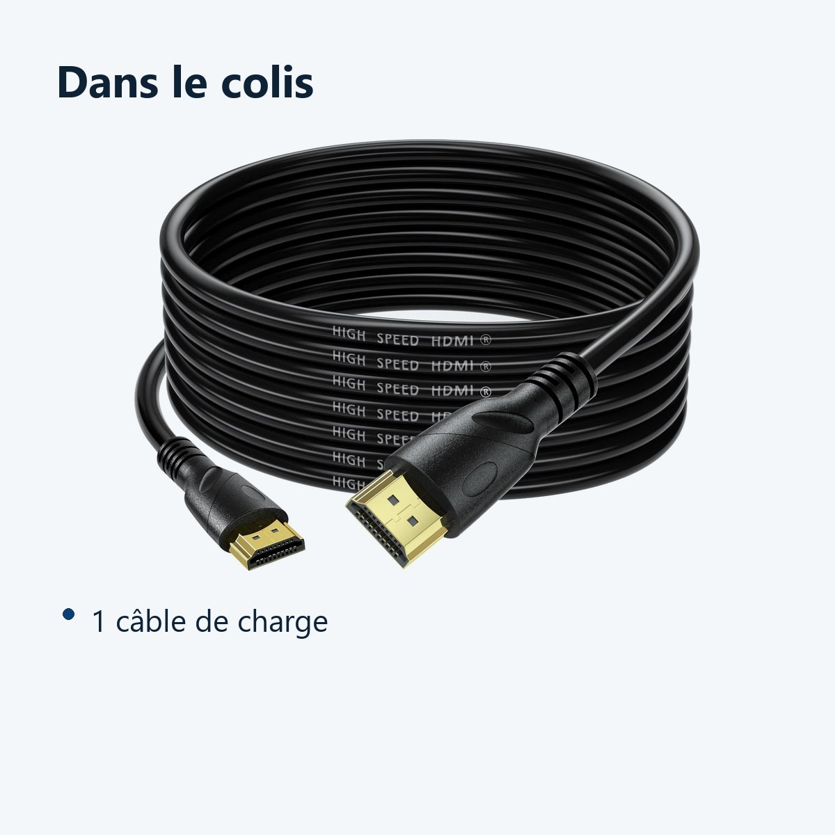 Contenu du colis – Cable HDMI 2.0 4K 60Hz-18Gbps - 5M -
