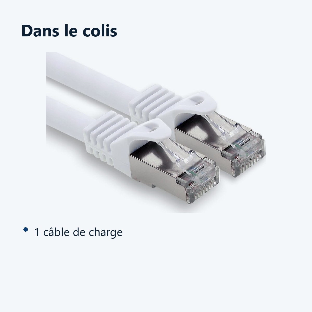 Contenu du colis – Cable CAT6a Ethernet 500 Mhz - 2M -