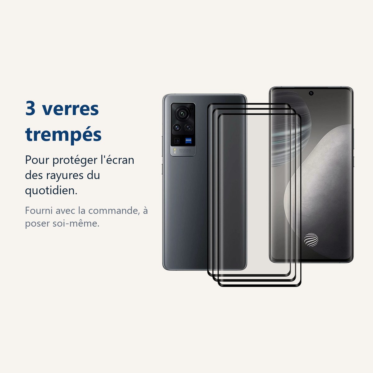 Verre trempé pour protéger lécran – Verres Trempes X3 Pour Vivo X60 Pro 5G