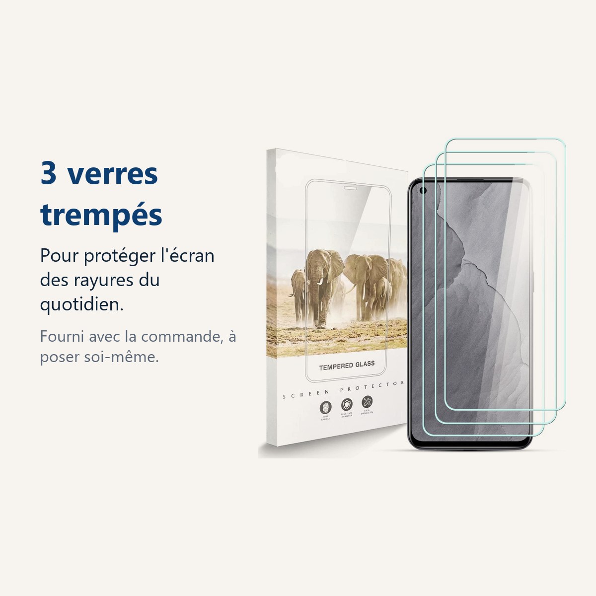 Verre trempé pour protéger lécran – Verres Trempes X3 Pour Realme GT Master