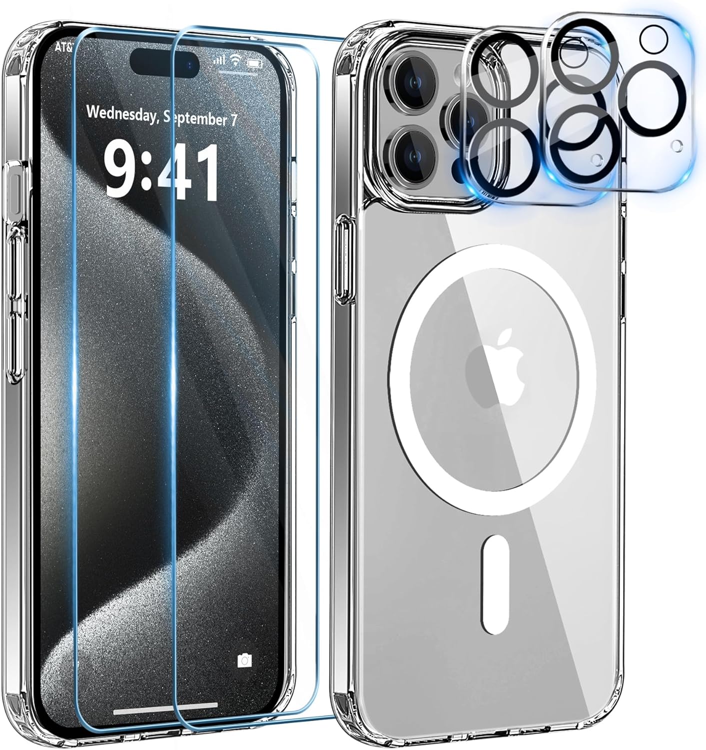 Coque Silicone Transparente + Verre Trempe et Protection Camera Arriere  Pour iPhone 15 Pro Max Little Boutik® - Apple/iPhone 15 Pro Max -  little-boutik