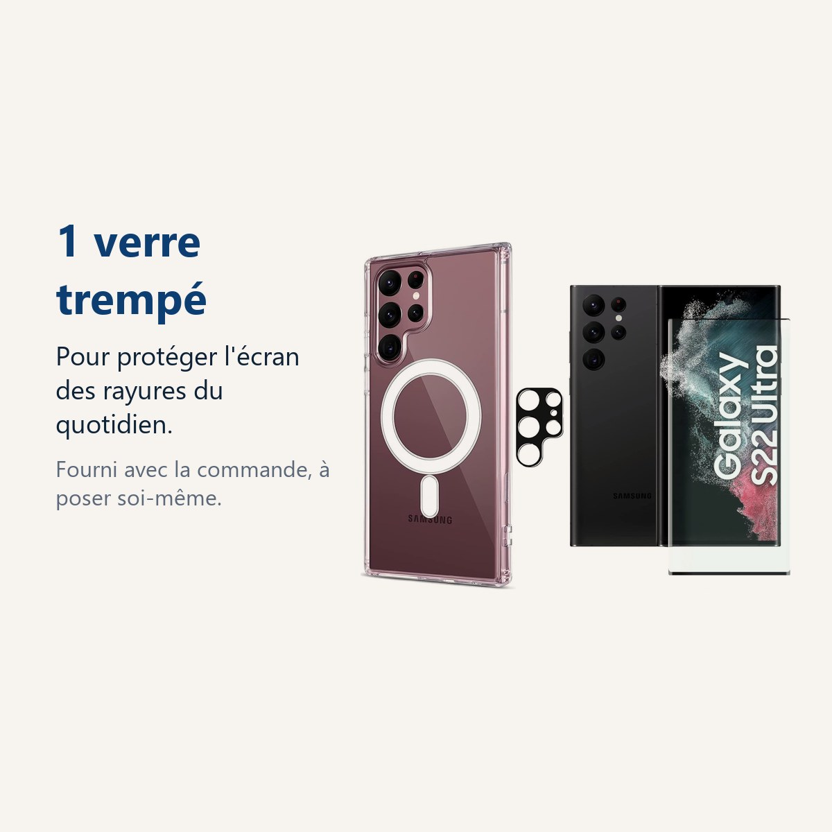 Verre trempé pour protéger lécran – Coque Silicone Transparente Compatible Magsafe + Verre Trempés et Protection Caméra Arri