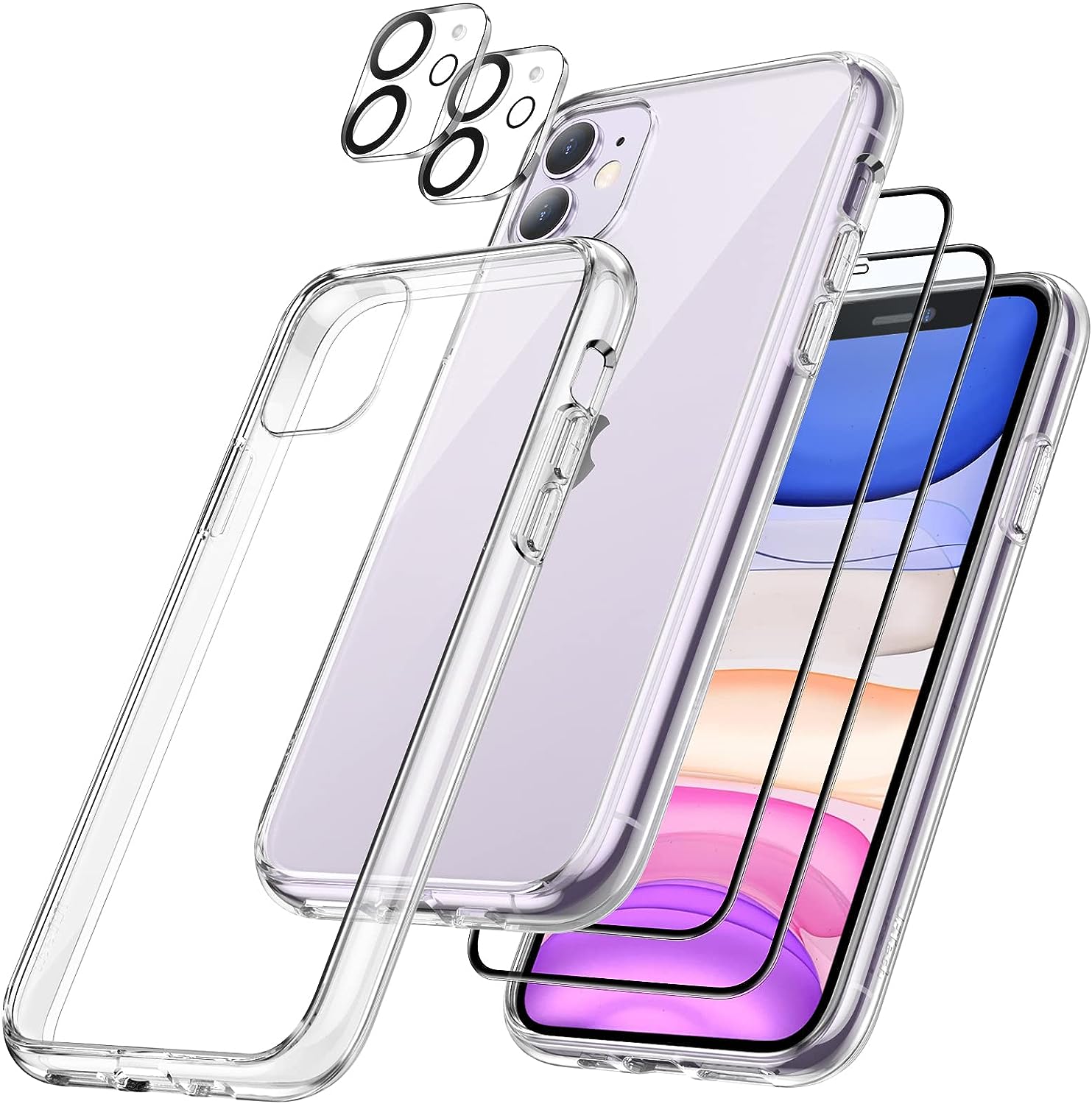 coque-transparente-pack-verre-trempe-camera-x2-iphone-11-little-boutik