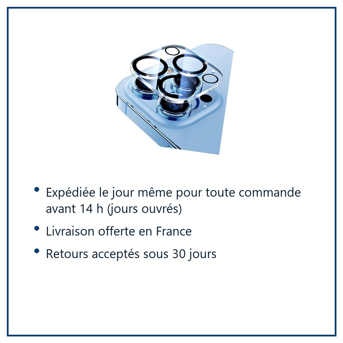 Expédition le jour même, livraison offerte, retours sous 30 jours – Verres Protection Caméra Arrière X2 Pour iPhone 13 Pro