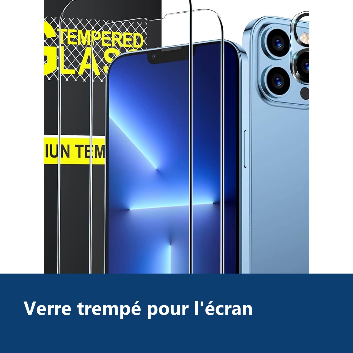 Vue de détail – Verres Trempés et Protections Caméra Arrière X2 Pour iPhone 13 Pro