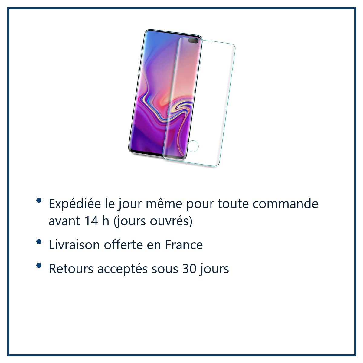 Expédition le jour même, livraison offerte, retours sous 30 jours – Verre trempé Incurvé Samsung Galaxy S10 Plus Couverture C