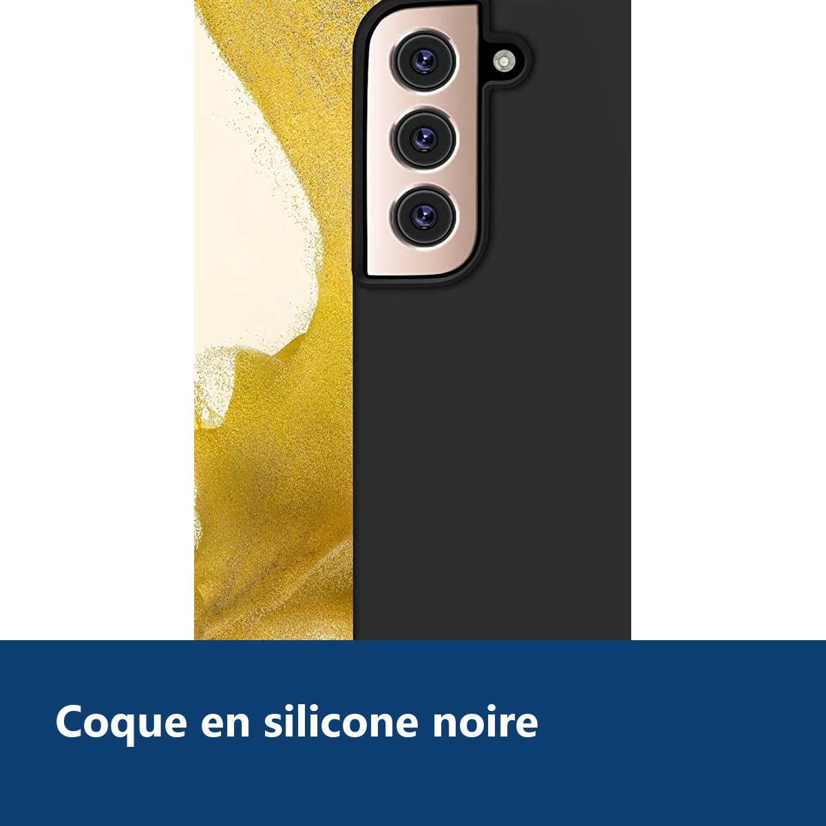 Vue de détail – Coque Pour Samsung Galaxy S22 PLUS 5G Silicone Noire