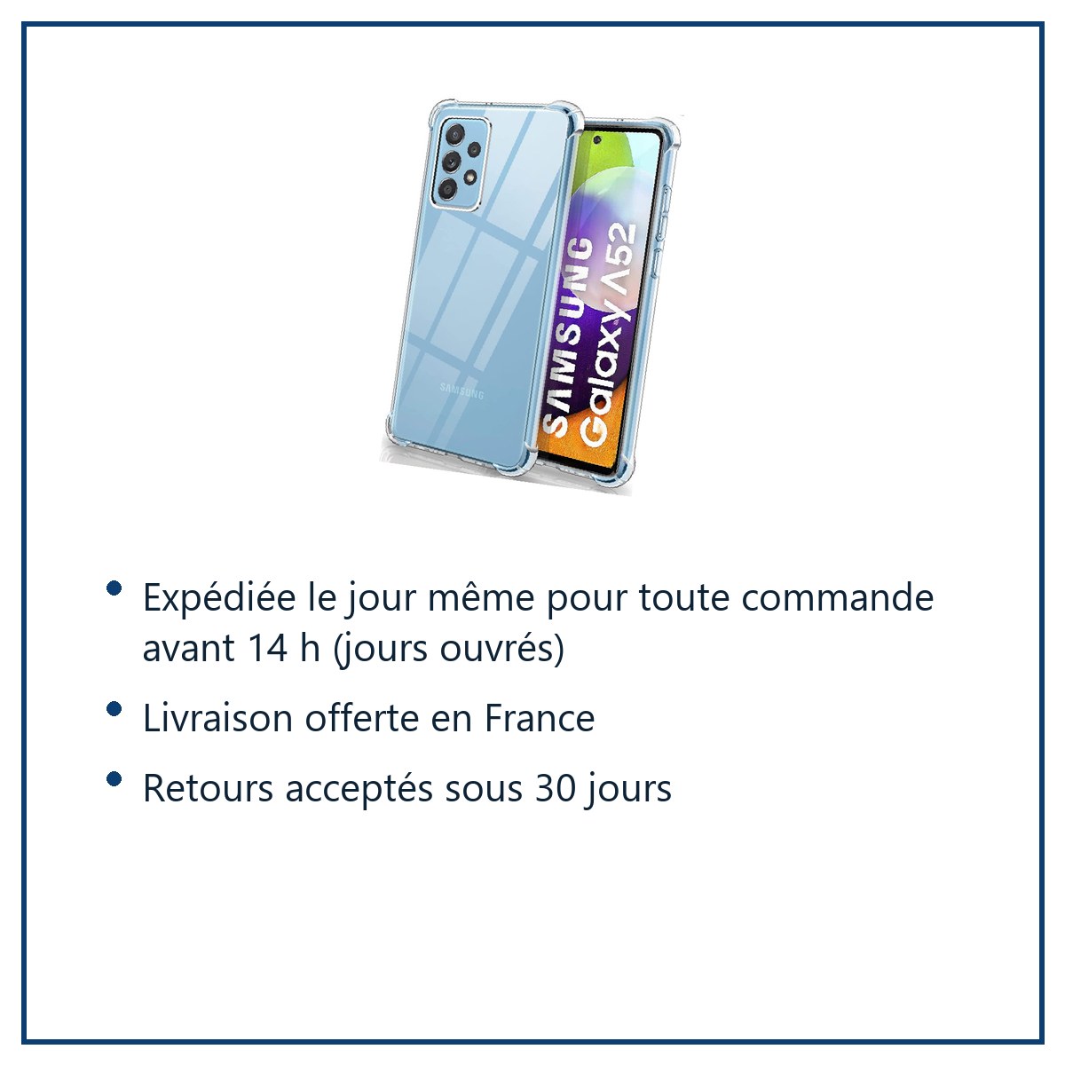 Expédition le jour même, livraison offerte, retours sous 30 jours – Coque Silicone Transparente Angles Renforcés Pour Samsung