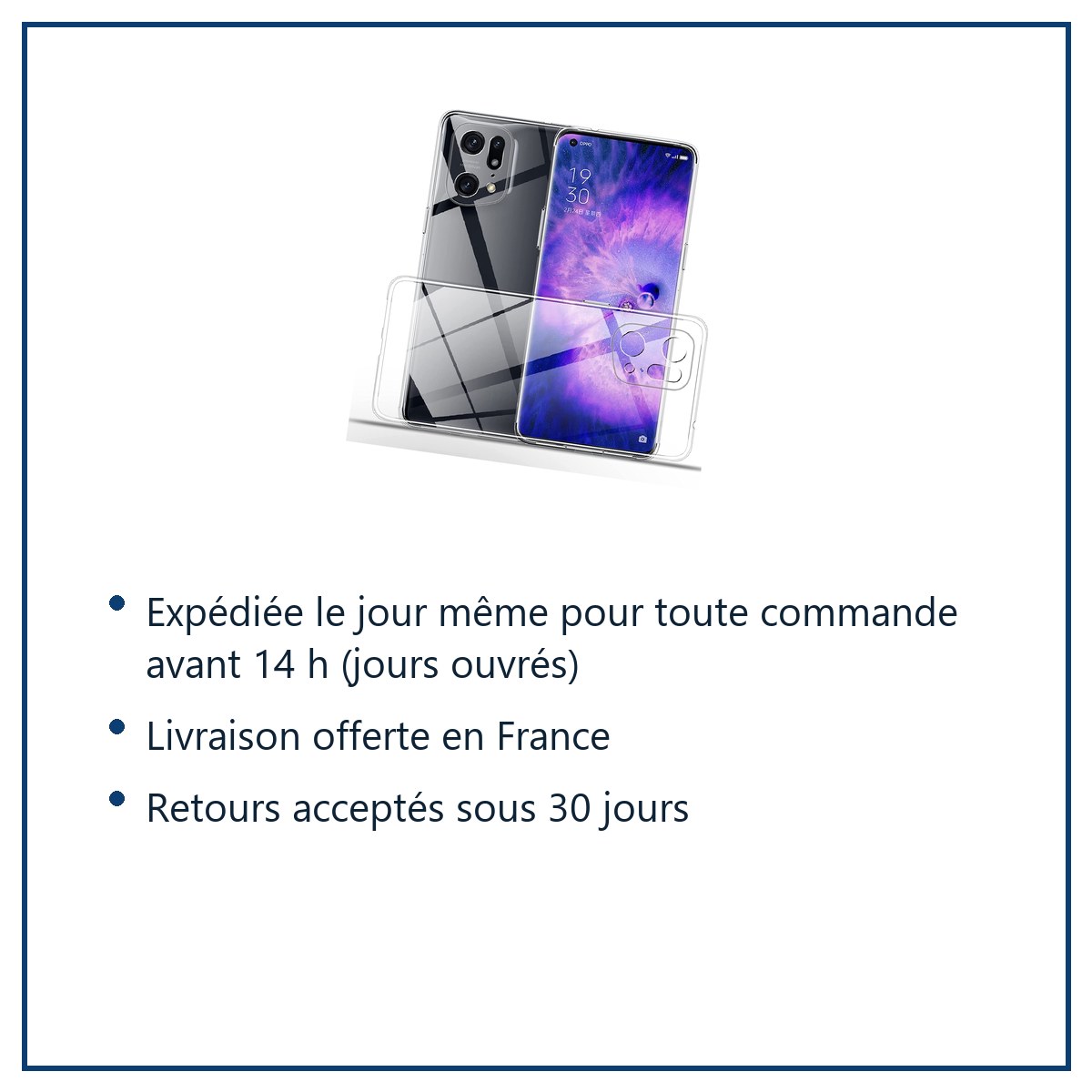 Expédition le jour même, livraison offerte, retours sous 30 jours – Coque Silicone Transparente Pour Oppo Find X5