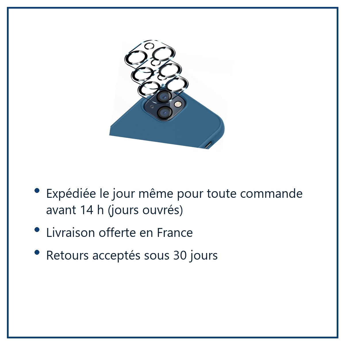 Expédition le jour même, livraison offerte, retours sous 30 jours – Verres Protection Caméra Arrière X3 Pour iPhone 13 Mini