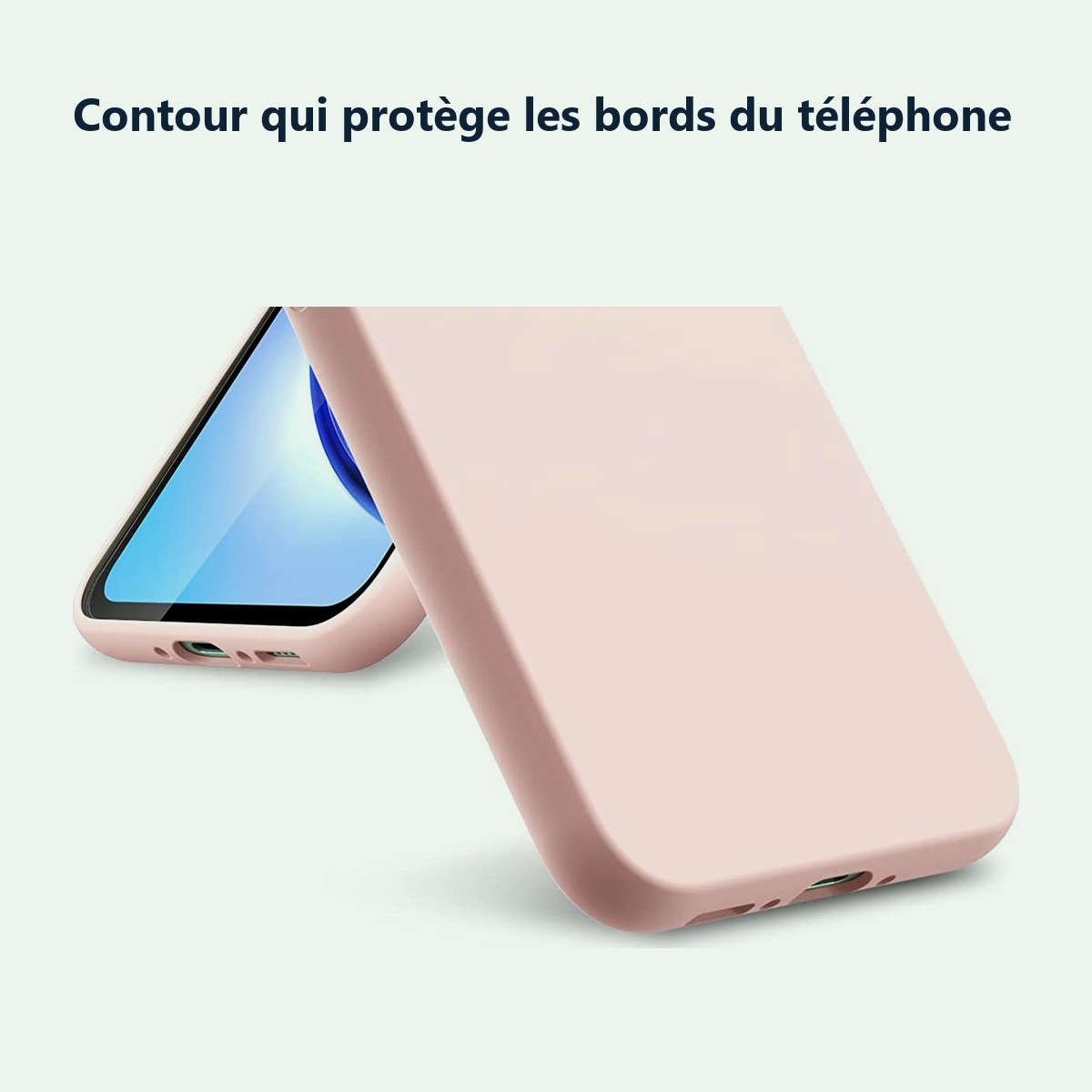 Contour qui protège les bords – Coque Silicone Rose Pour Samsung Galaxy A34 5G