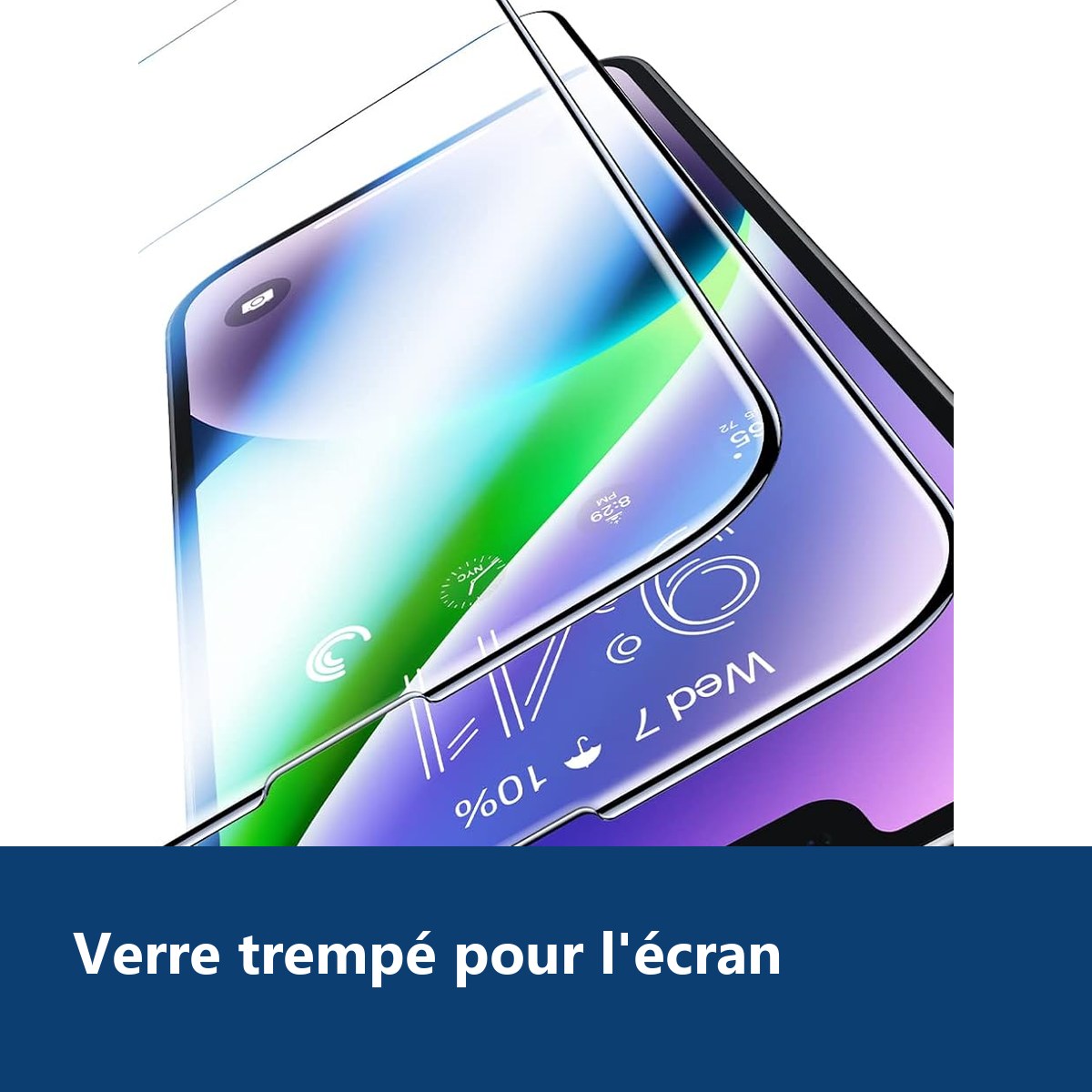 Vue de détail – Verre Trempé pour iPhone 13 (6,1 pouces) [Pack 2] Film Vitre Protection Ecran