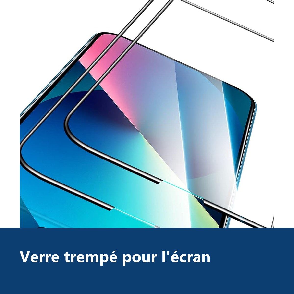 Vue de détail – Verre Trempé pour iPhone 13 Mini (5,4 pouces) [Pack 2] Film Vitre Protection Ecran