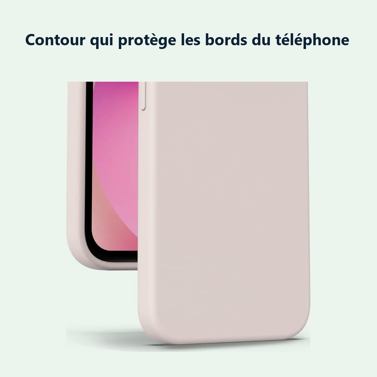Contour qui protège les bords – Coque Rose pour iPhone 13 Mini (5,4 pouces)