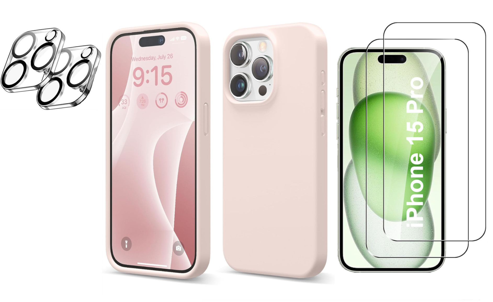 coque-rose-pack-glass-x2-iphone-15-pro