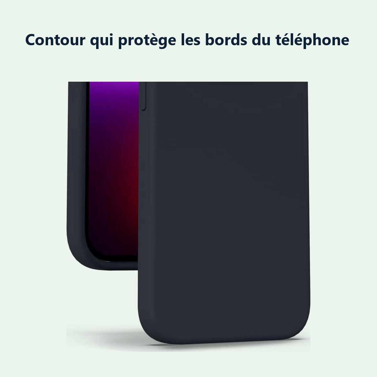 Contour qui protège les bords – Coque Noir pour iPhone 13 Pro Max (6,7 pouces)