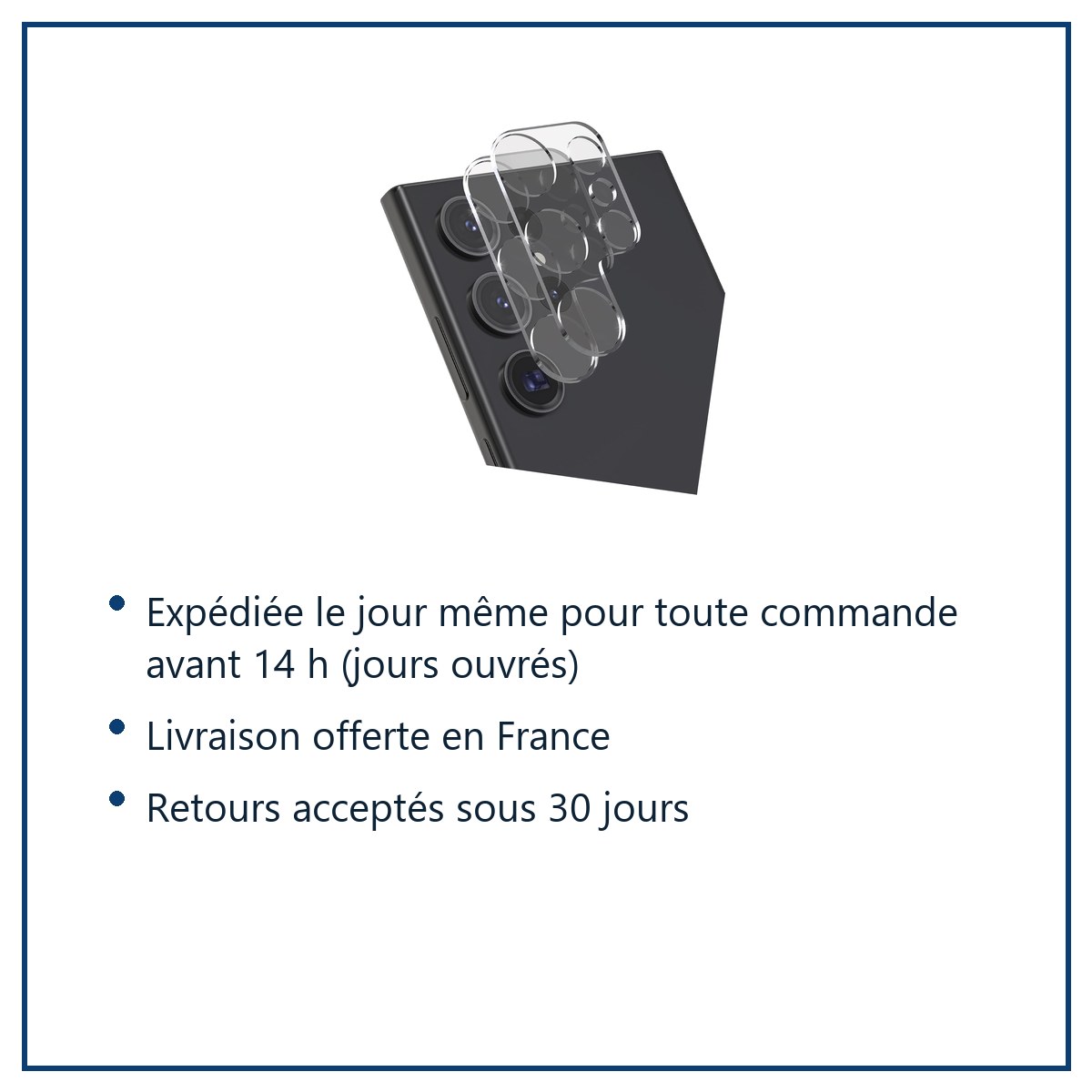Expédition le jour même, livraison offerte, retours sous 30 jours – Verres Protection Caméra Arrière Transparent X2 Pour Sams