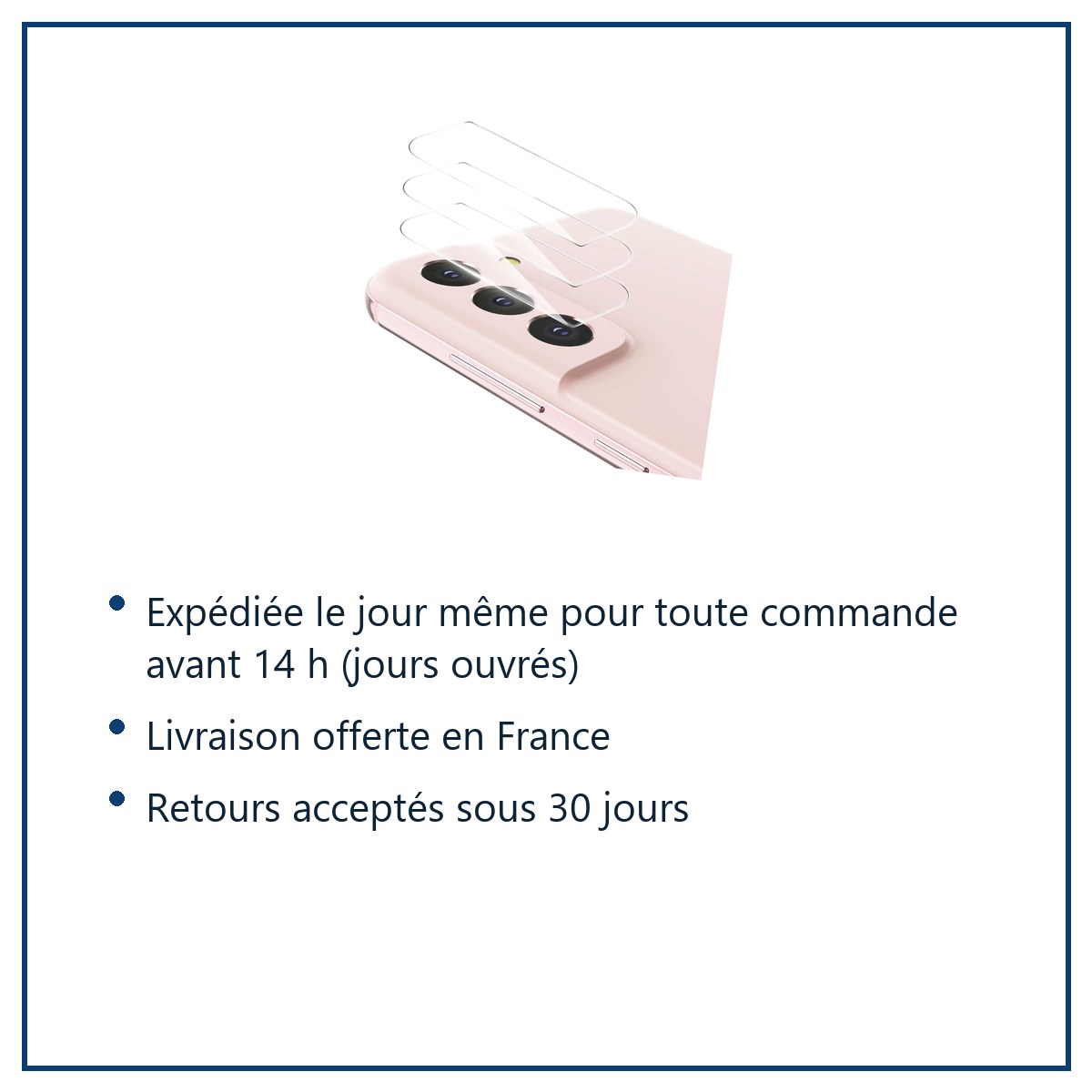 Expédition le jour même, livraison offerte, retours sous 30 jours – Verres Protection Caméra Arrière Transparent X3 Pour Sams