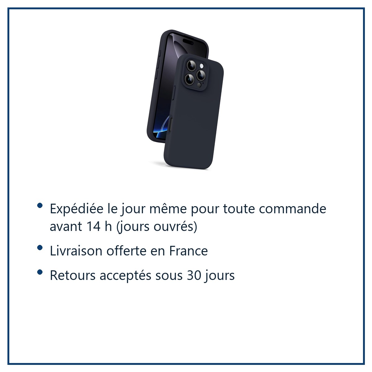 Expédition le jour même, livraison offerte, retours sous 30 jours – Coque Pour iPhone 16 Pro Silicone Noir