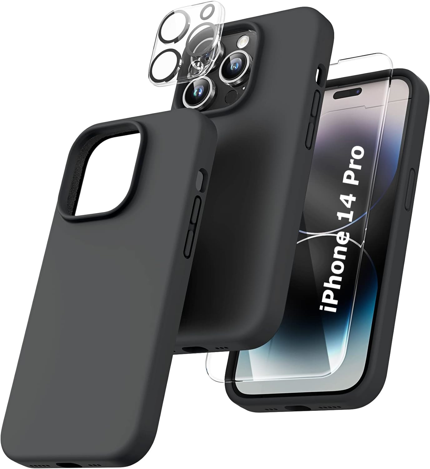 Coque Silicone avec Porte Carte Noir Pour iPhone 14 Little Boutik® - Apple/iPhone  14 - little-boutik