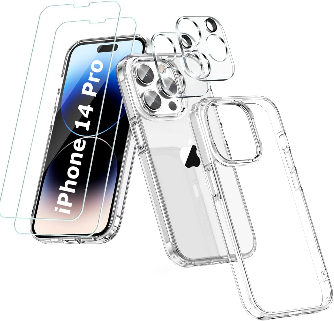 coque-transparente-pack-protection-ecran-camera-x2-iphone-14-pro-little-boutik