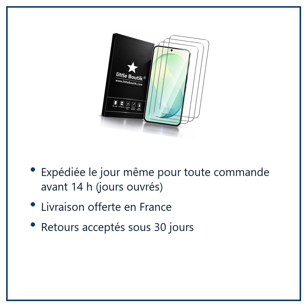 Expédition le jour même, livraison offerte, retours sous 30 jours – Verres Trempés X3 Pour Samsung S26 FE