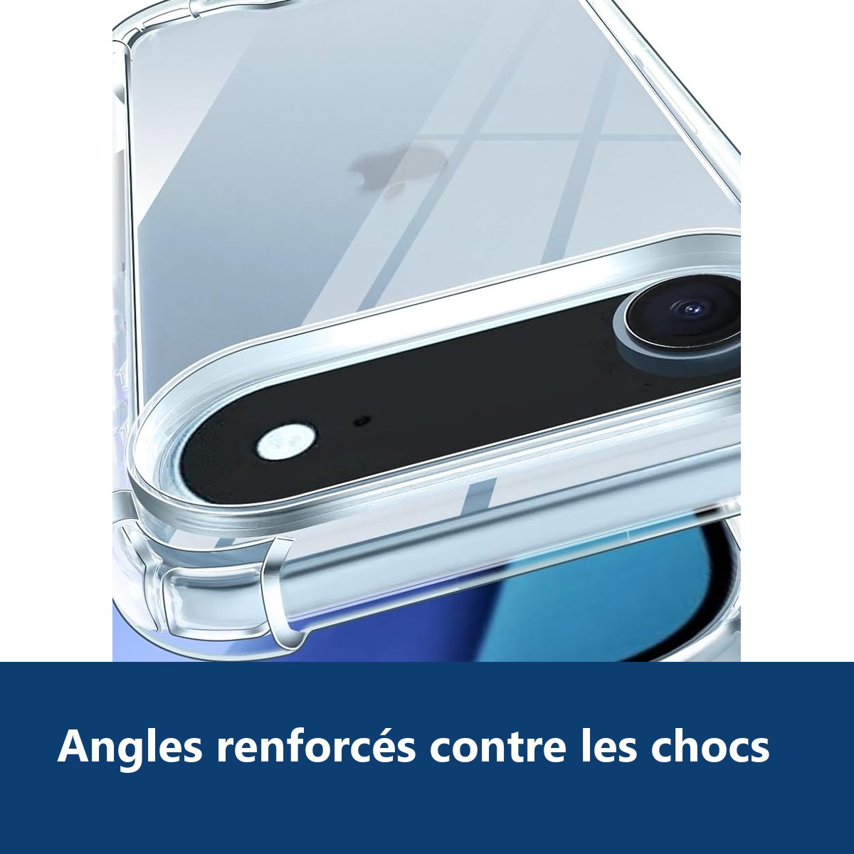 Vue de détail – Coque Pour iPhone 17 Air Silicone Transparente Angles Renforcés