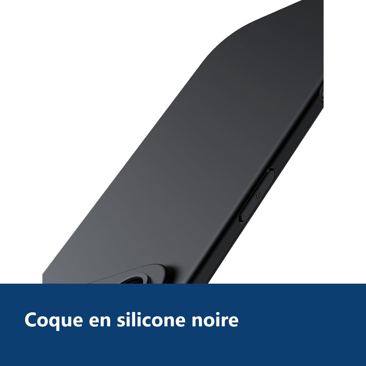 Vue de détail – Coque Pour iPhone 17 Air Silicone Noir