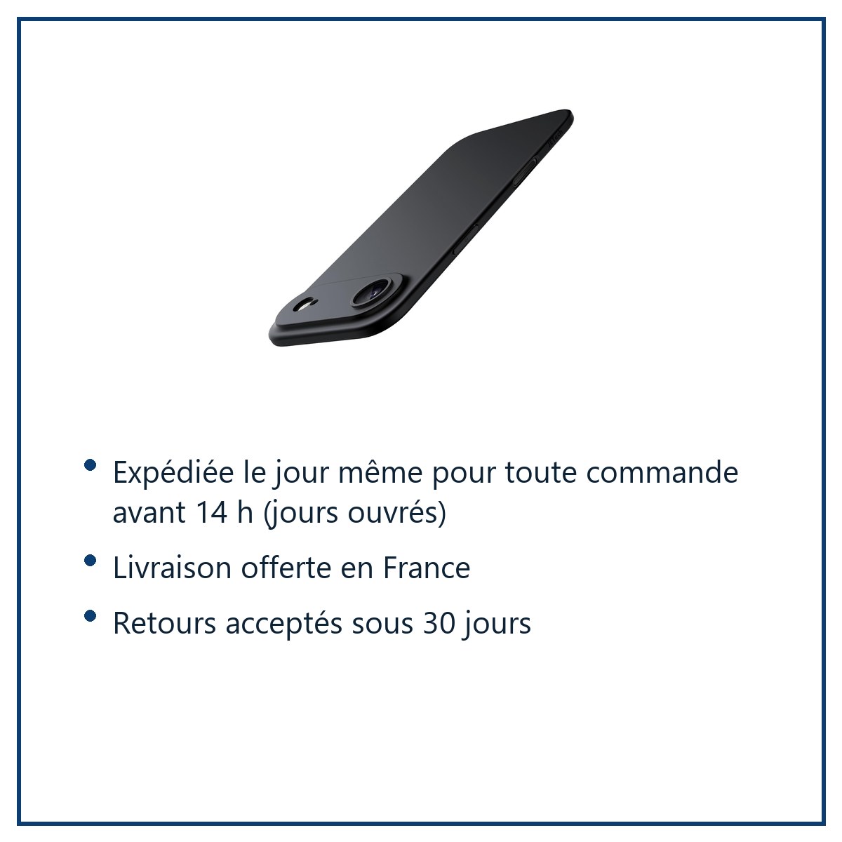Expédition le jour même, livraison offerte, retours sous 30 jours – Coque Pour iPhone 17 Air Silicone Noir