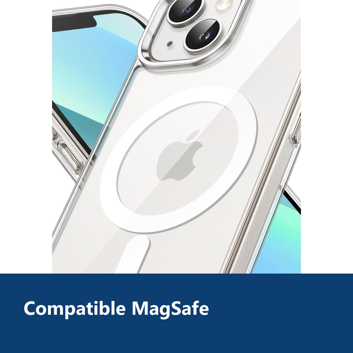 Vue de détail – Coque Silicone Transparente Compatible Magsafe Pour iPhone 13 Mini