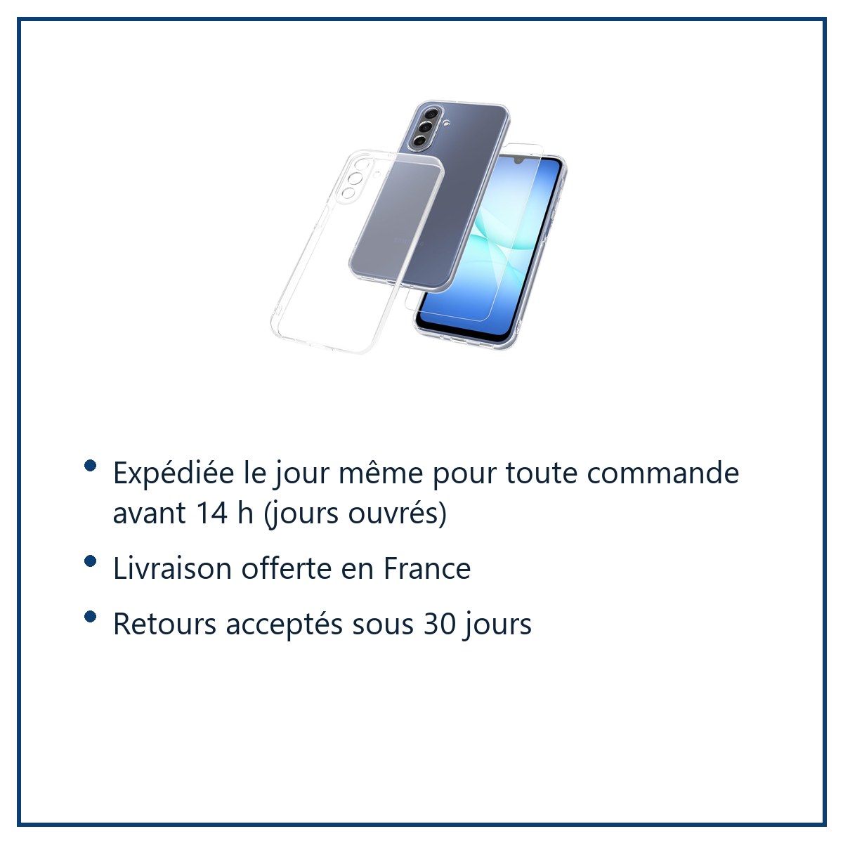 Expédition le jour même, livraison offerte, retours sous 30 jours – Coque Silicone Transparente + Verre Trempé Pour Samsung G