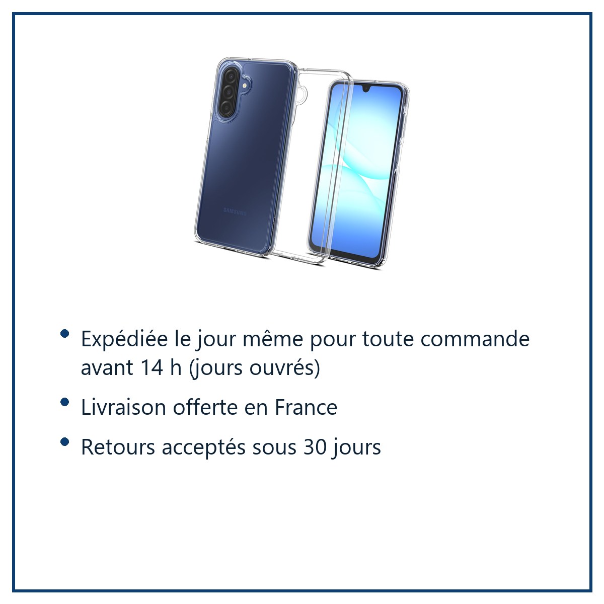 Expédition le jour même, livraison offerte, retours sous 30 jours – Coque Silicone Transparente Pour Samsung Galaxy A17