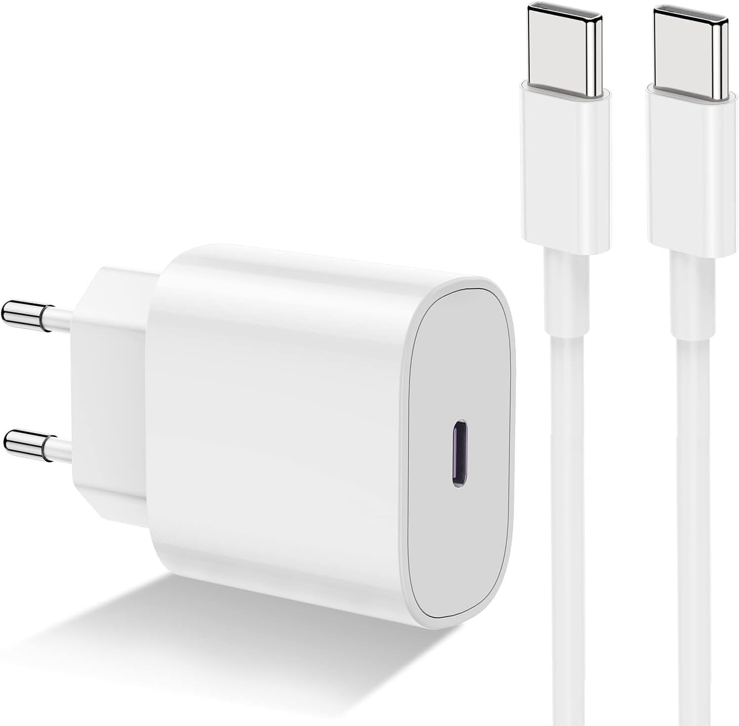 Chargeur Rapide 20W + Cable USB-C Blanc pour iPhone 15 / 15 PLUS / 15 PRO /  15 PRO MAX - Little Boutik© - Apple/iPhone 15 - little-boutik
