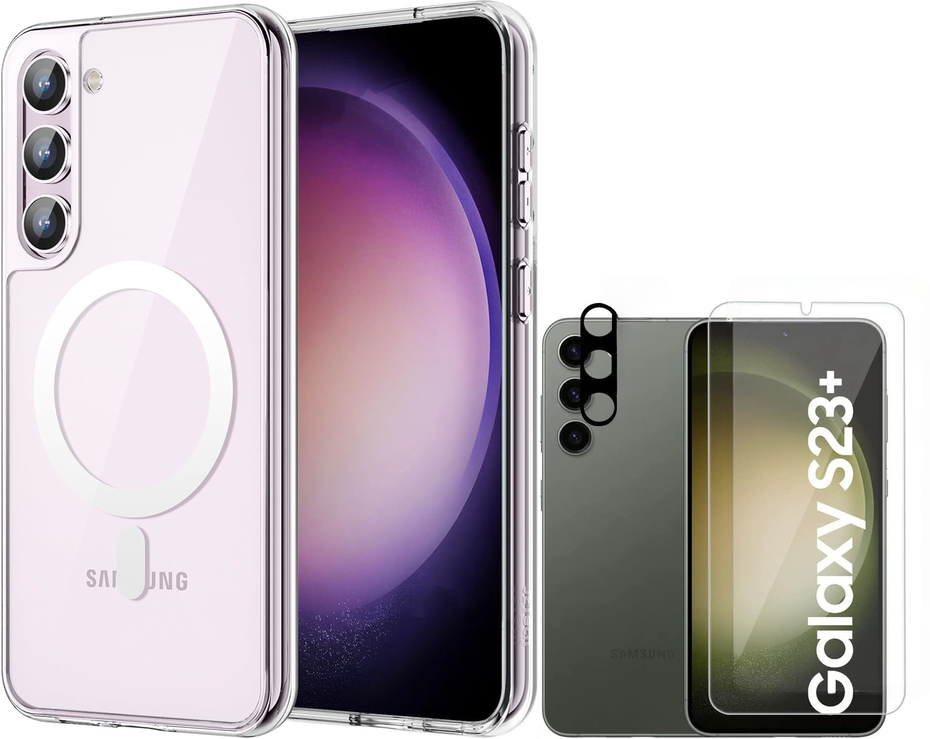 coque-transparente-magsafe-samsung-s23-plus-pack-glass-little-boutik