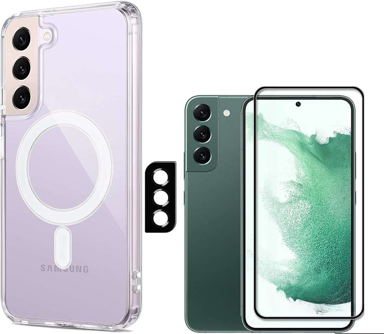 coque-transparente-magsafe-pack-glass-samsung-s22-plus-little-boutik