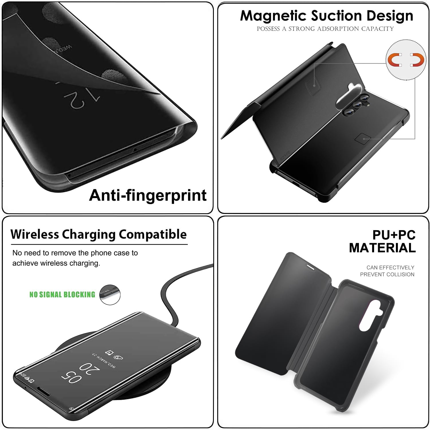 coque-flip-noir-pour-samsung-s23-fe-little-boutik