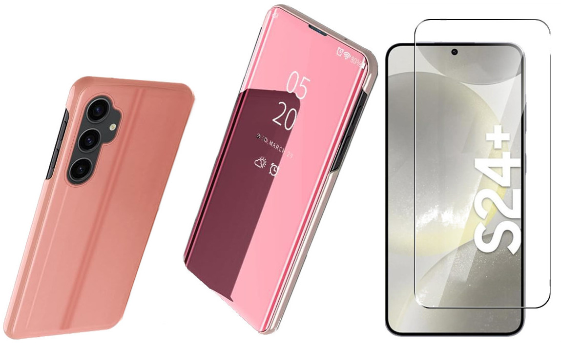 coque-flip-miroirr-rose-glass-pour-samsung-s24-plus-little-boutik