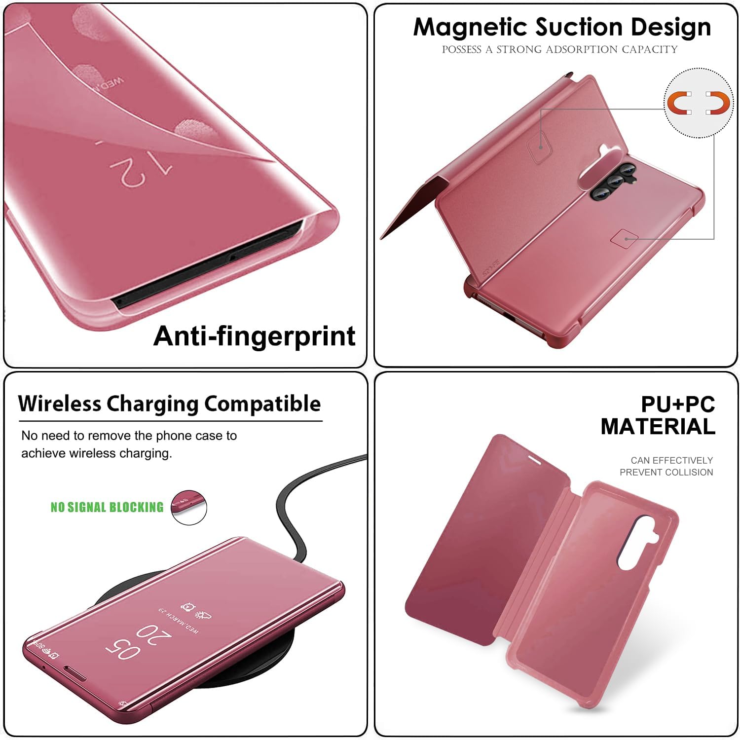 coque-flip-rose-pour-samsung-s24-little-boutik