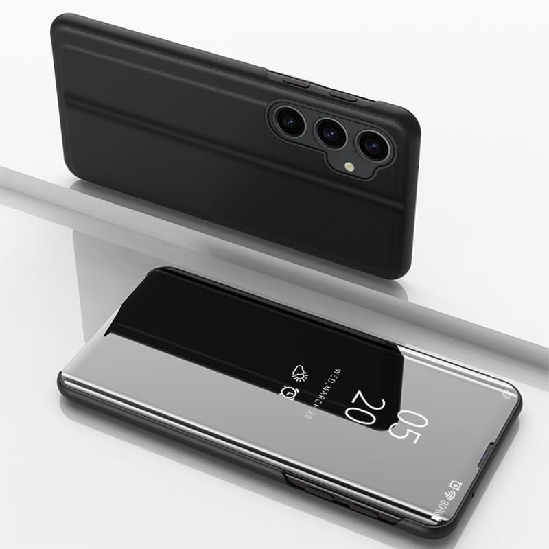 coque-flip-miroir-noir-pour-samsung-s24-little-boutik